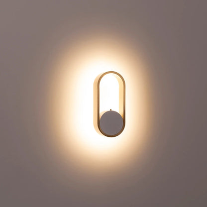 Ovale Indoor LED Wall Light in Black, Black/Brass, White, White/Brass Havit Lighting - HV8080T - Mases LightingHavit Lighting
