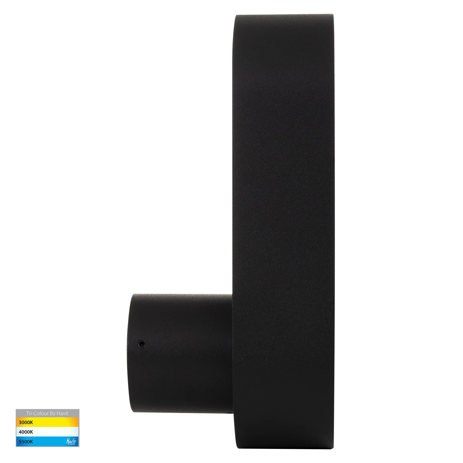 Ovale Indoor LED Wall Light in Black, Black/Brass, White, White/Brass Havit Lighting - HV8080T