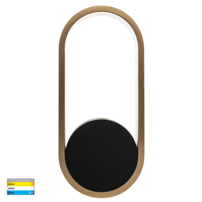 Ovale Indoor LED Wall Light in Black, Black/Brass, White, White/Brass Havit Lighting - HV8080T - Mases LightingHavit Lighting