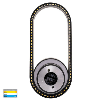 Ovale Indoor LED Wall Light in Black, Black/Brass, White, White/Brass Havit Lighting - HV8080T - Mases LightingHavit Lighting