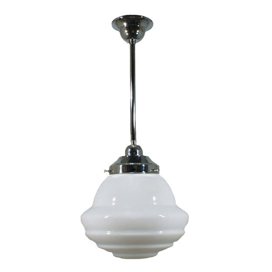 PARKVILLE 9" 1 Light ROD Pendant Light - Black/Chrome/Polished Brass/Chrome Retro - Mases LightingLode Lighting