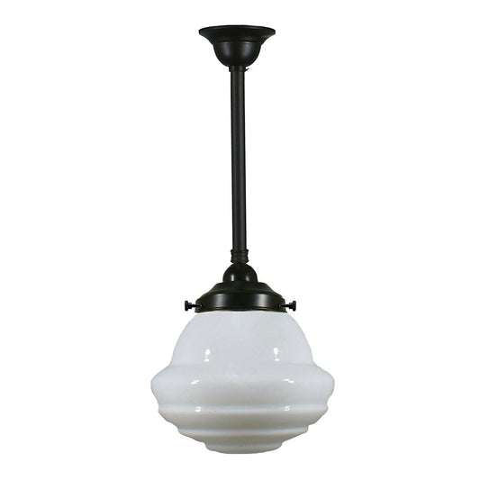 PARKVILLE 9" 1 Light ROD Pendant Light - Black/Chrome/Polished Brass/Chrome Retro - Mases LightingLode Lighting