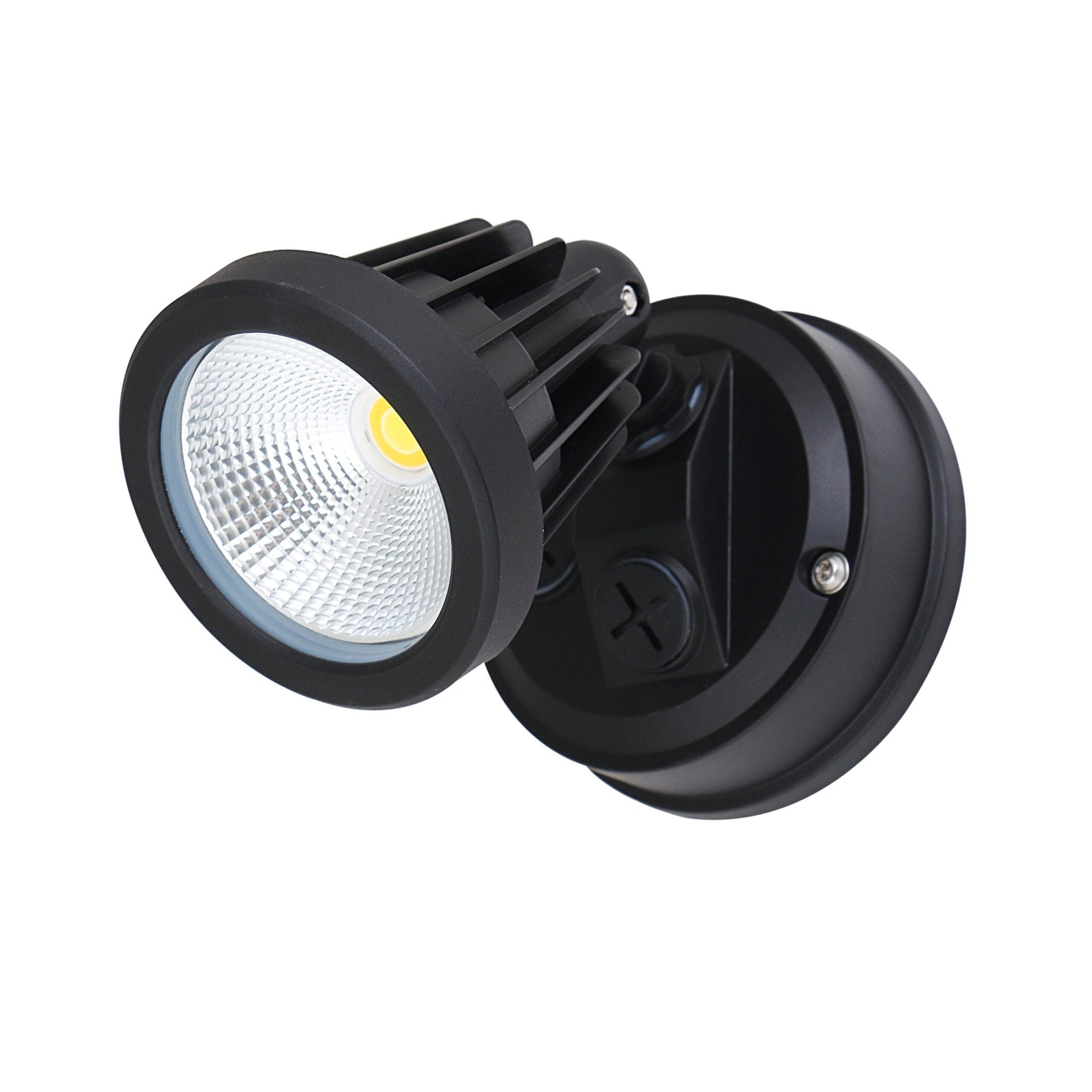 PHL Zip Tri-Colour 15W LED Single Adjustable Spotlight Without Sensor IP65 - Black - Mases LightingPHL