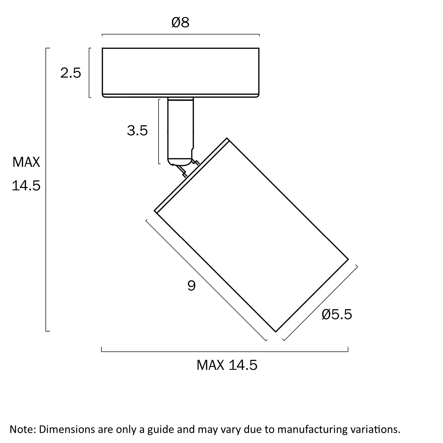 Picard 1 to 5 Light LED Spotlight White or Black / Tri-Colour