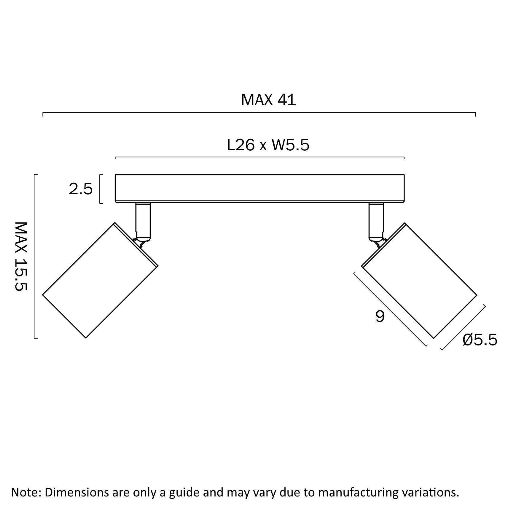 Picard 1 to 5 Light LED Spotlight White or Black / Tri-Colour