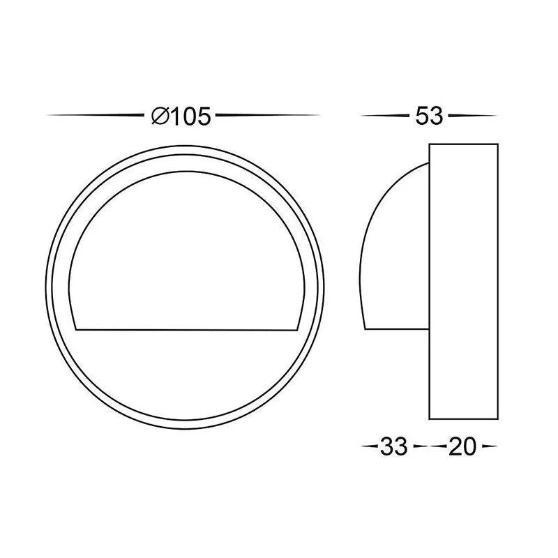 Pinta LED Step Light Eyelid 316 Stainless Steel Havit Lighting - HV2901, HV2902, HV2903T, HV2904T