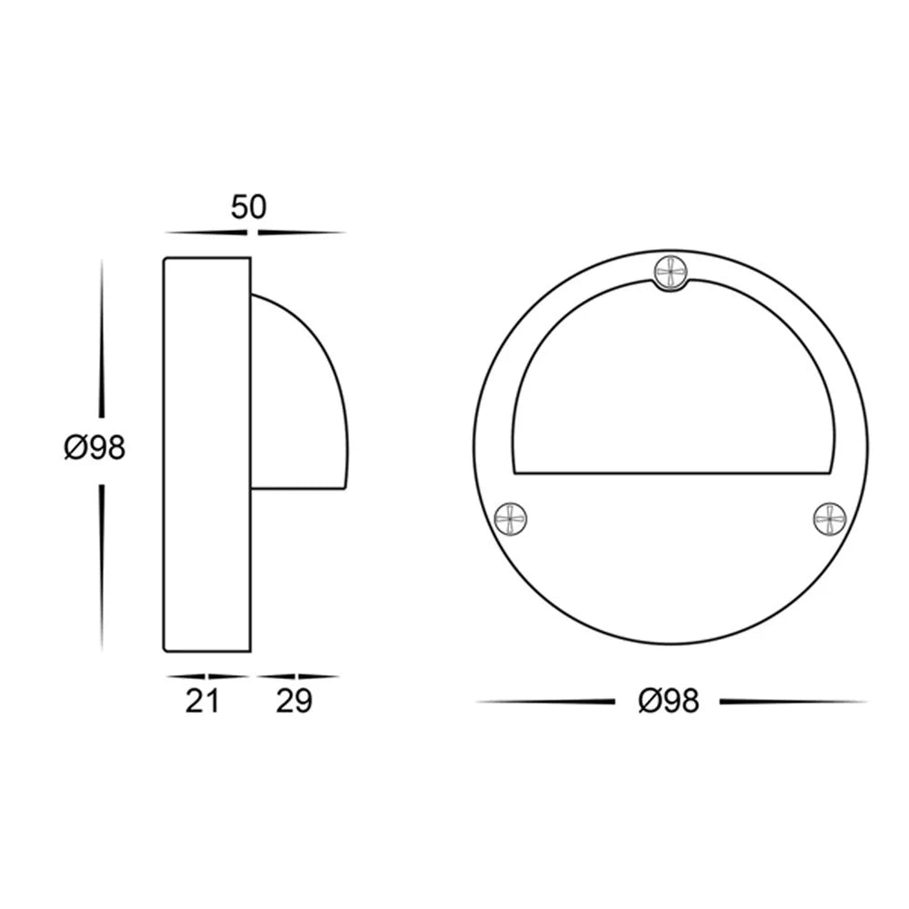 Pinta LED Step Light with Eyelid CCT 2w White Havit Lighting - HV2923T, HV2924T