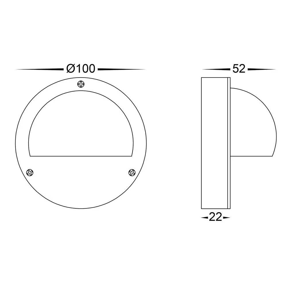 Pinta LED Step Light with Eyelid CCT Solid Brass Havit Lighting - HV2903T-BR, HV2904T-BR