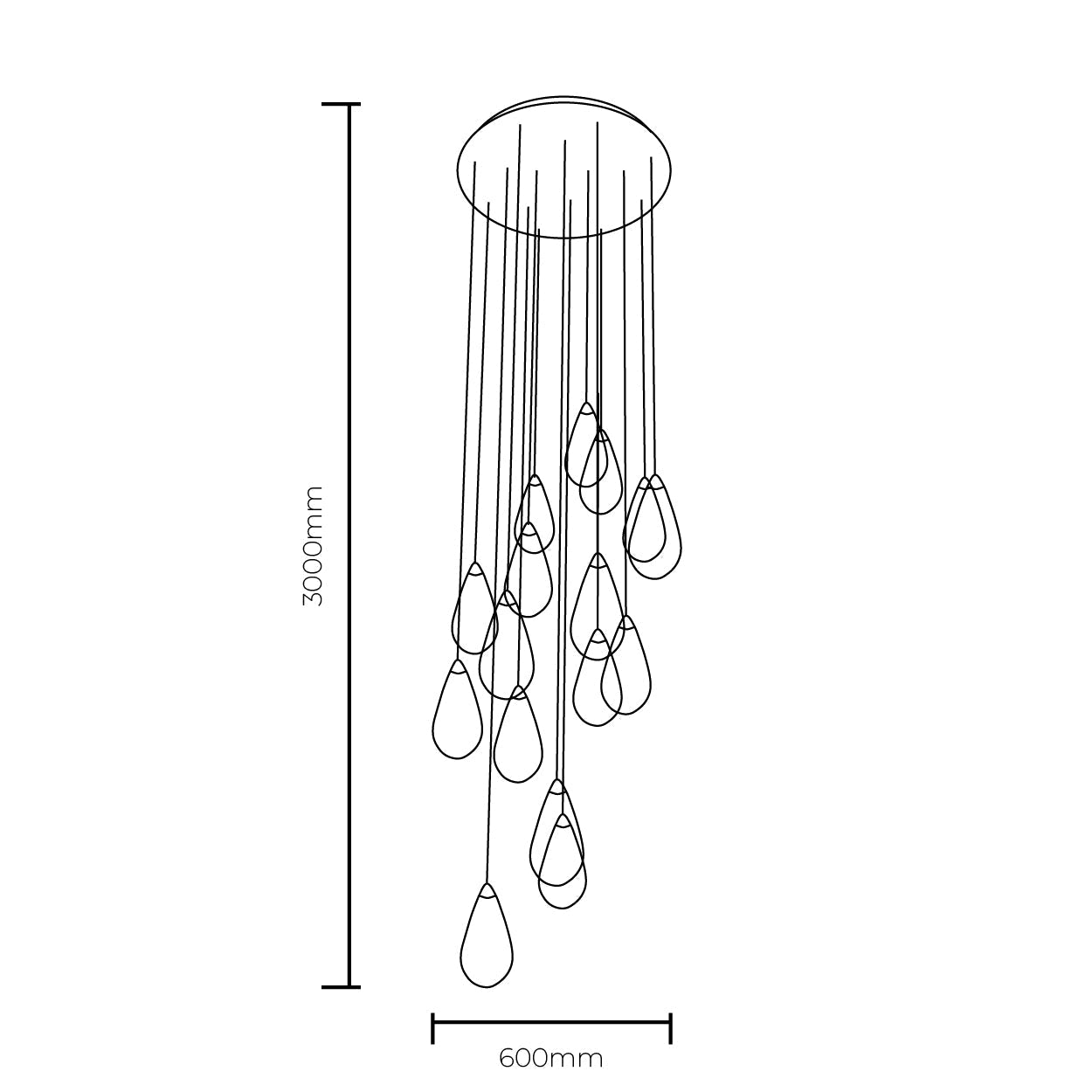 Pluvia Raindrop Pendant | Lighting Creations
