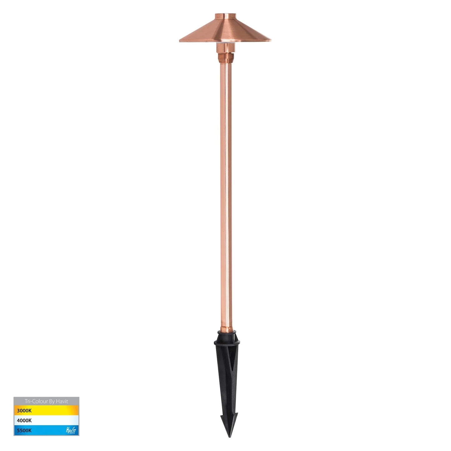 Polari LED Spike Light CCT 3w Antique Brass, Black, Copper, SS316 Havit Lighting - HV1452T - Mases LightingHavit Lighting