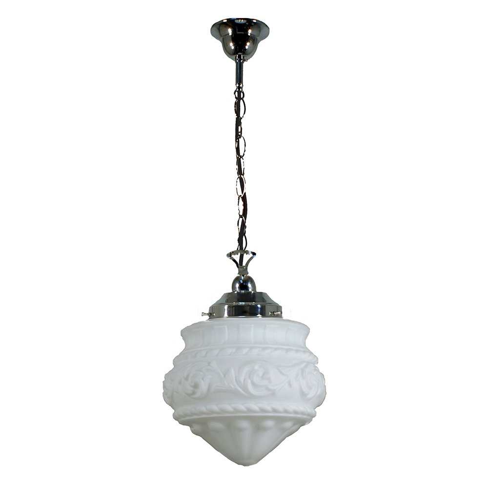 PREMIER 8" Single CHAIN Pendant Light - Black/Chrome/Polished Brass - Mases LightingLode Lighting