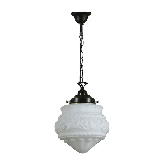 PREMIER 8" Single CHAIN Pendant Light - Black/Chrome/Polished Brass - Mases LightingLode Lighting