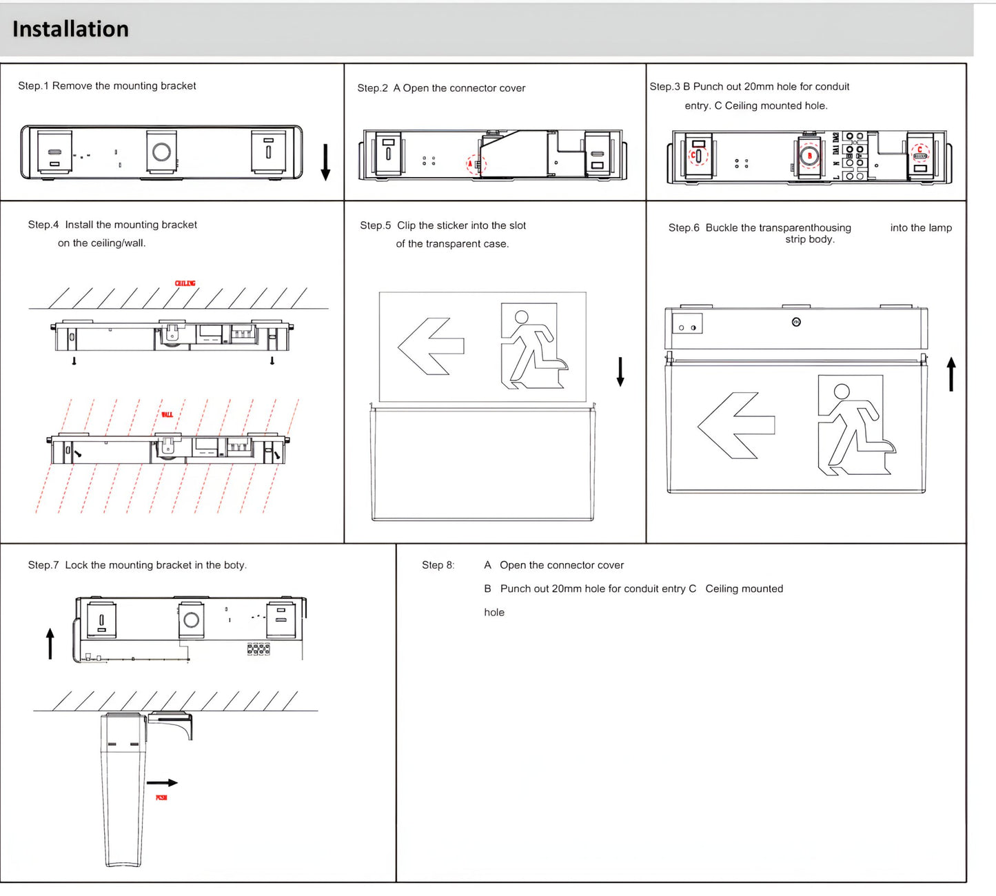 Reech LED Emergency Exit Light for Enhanced Safety - Mases LightingReechlighting
