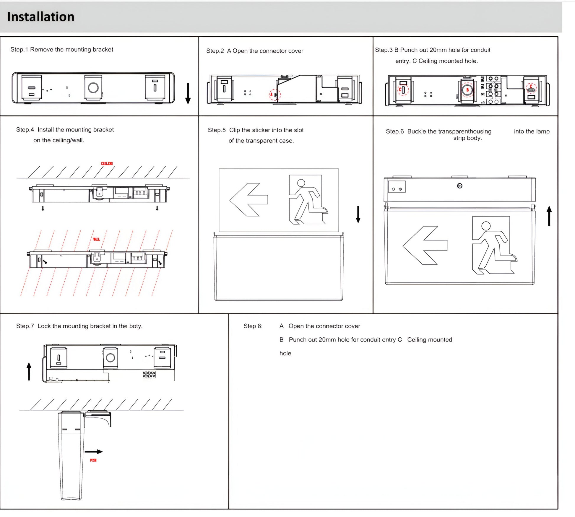 Reech LED Emergency Exit Light for Enhanced Safety - Mases LightingReechlighting