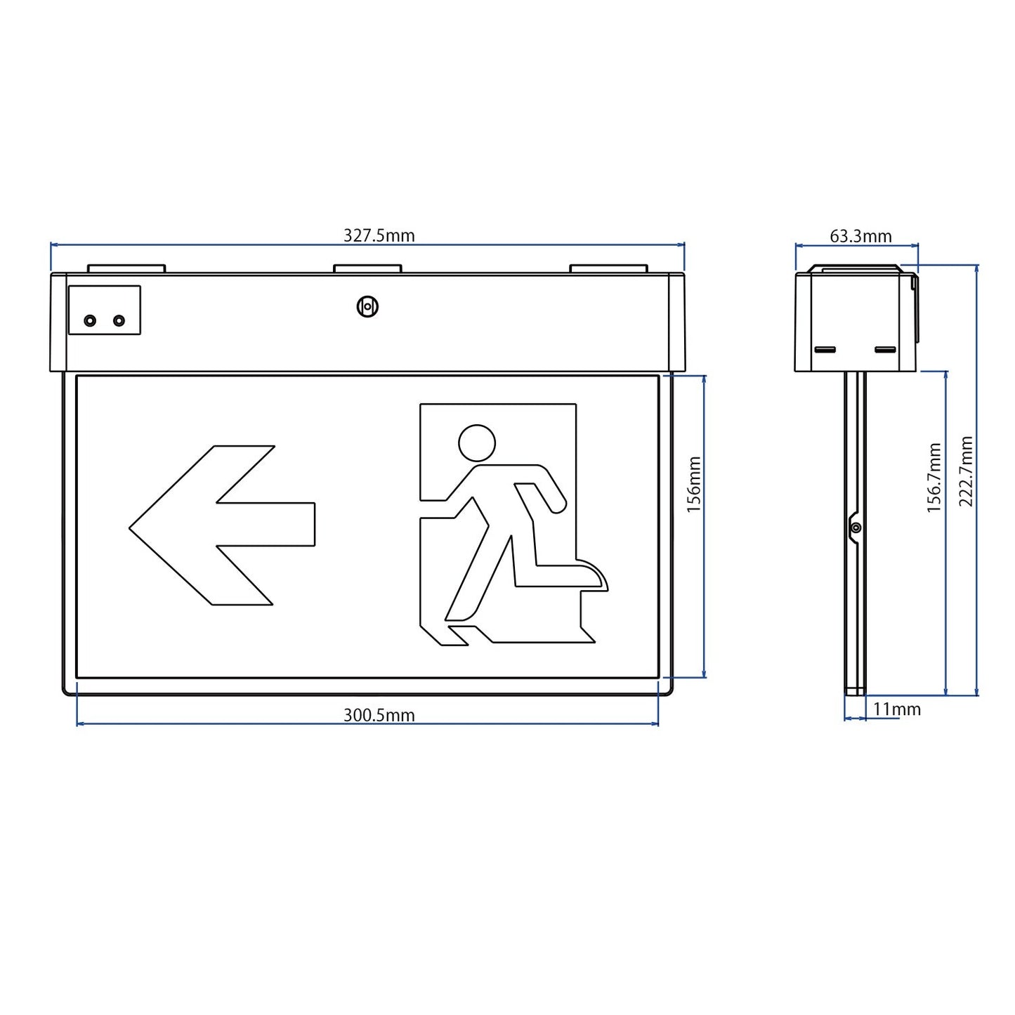 Reech LED Emergency Exit Light Surface-Mount Wall & Ceiling - Mases LightingReechlighting