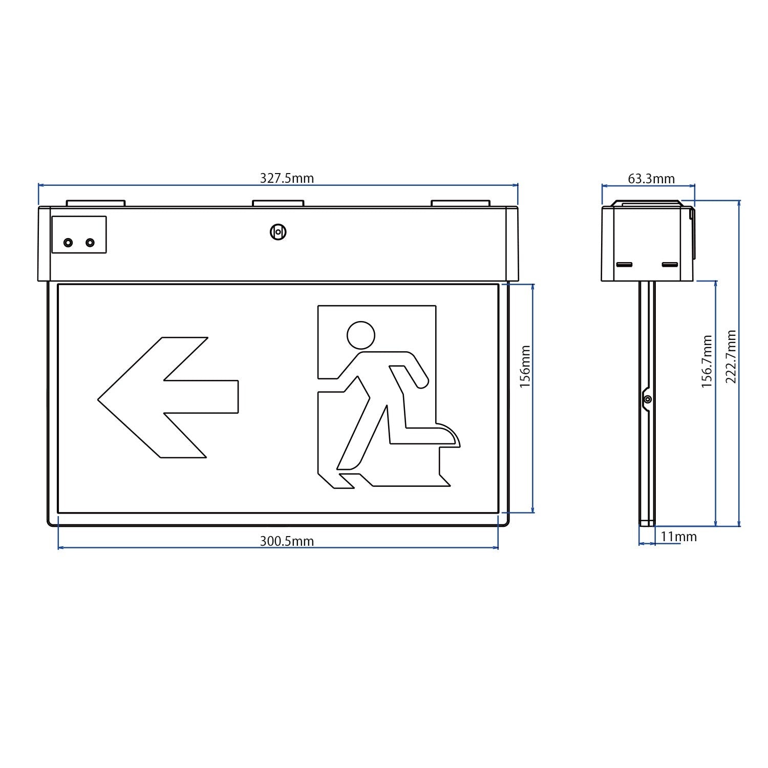 Reech LED Emergency Exit Light Surface-Mount Wall & Ceiling - Mases LightingReechlighting