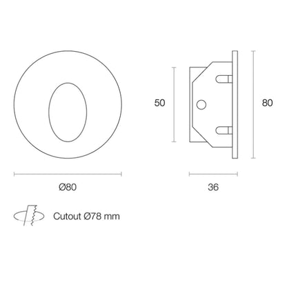 Round LED Step Light 3w 3000k in White or Black - Mases LightingTrend Lighting