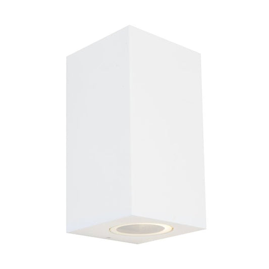 Saco 240V GU10 Up / Down Wall Pillar Light White or Black - Mases LightingCougar Lighting