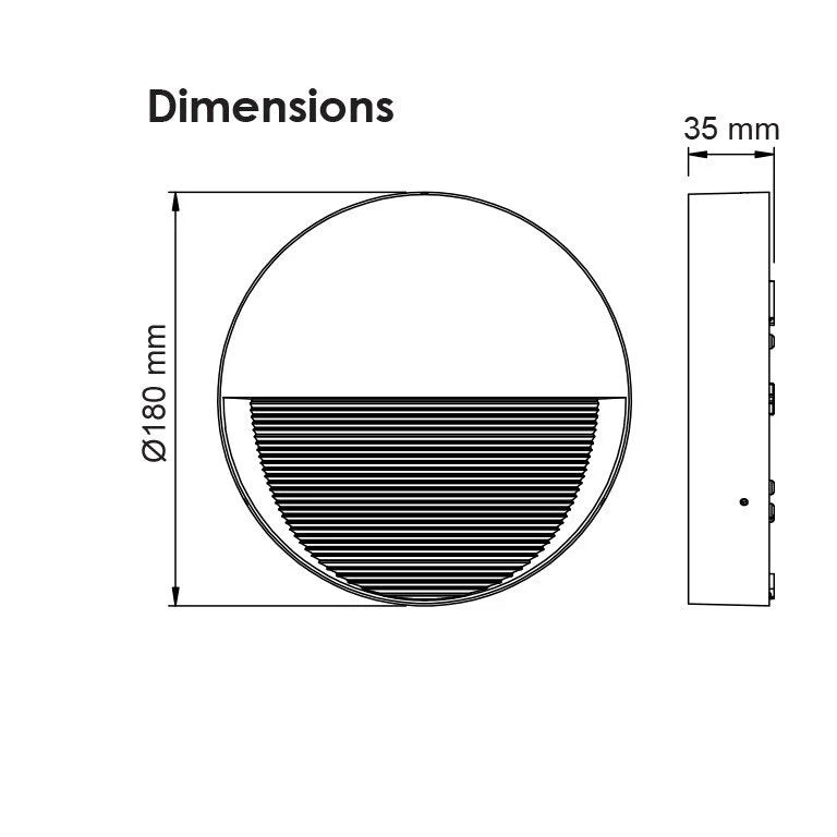 SAL Altona PLUS SE7357 8W LED Surface Mount Circular Wall Light