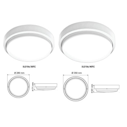 SAL Benny SL2106TC LED Oysters Tri - White 10/20/24W 240V IP65 - SL2106TC - Mases LightingSAL