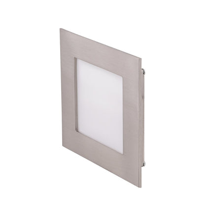 SAL Broom LED Step Light 3w in Satin Nickel, White - Mases LightingSAL