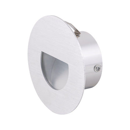 SAL Darham Round LED Step Light 1.5w in Anodised Silver, White - Mases LightingSAL