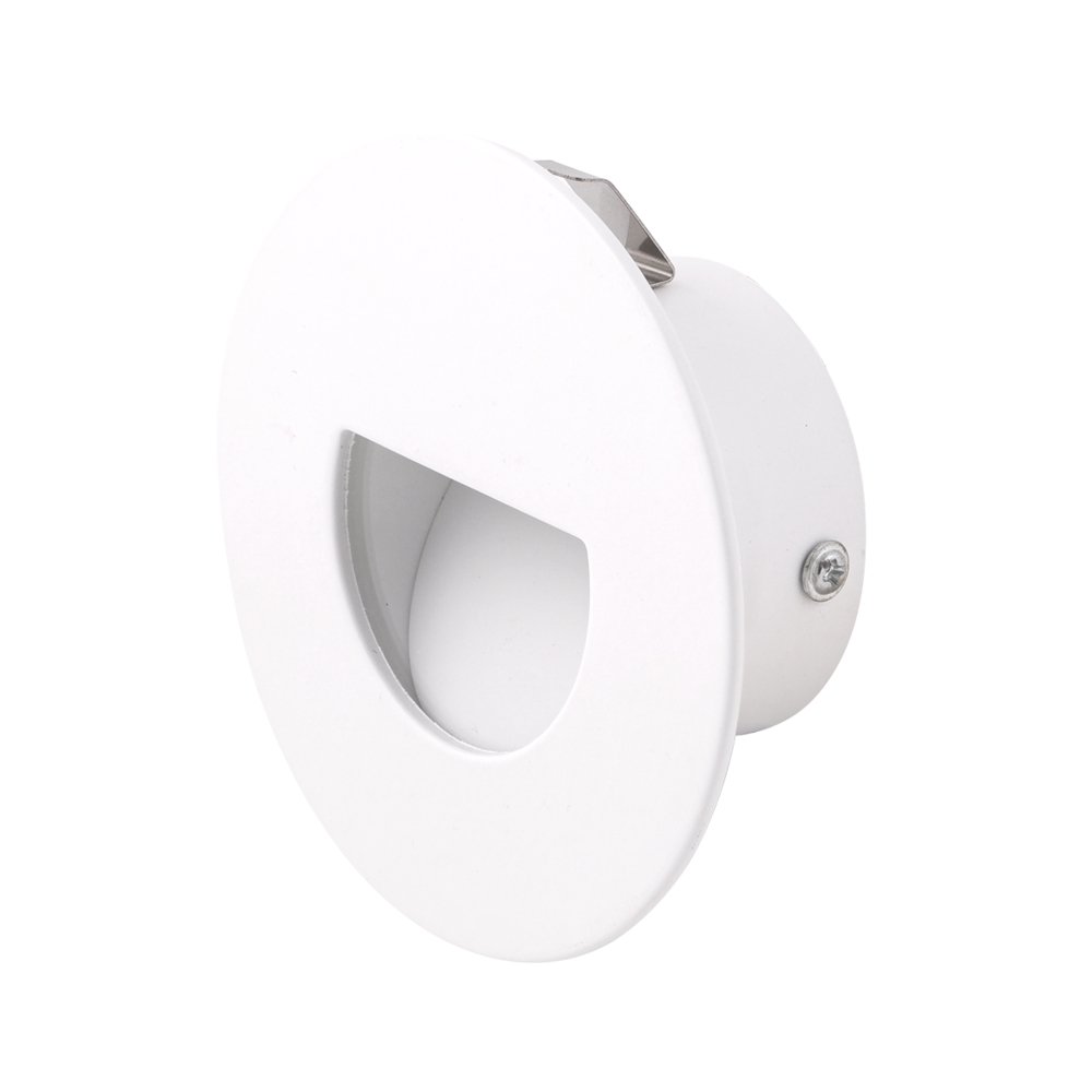 SAL Darham Round LED Step Light 1.5w in Anodised Silver, White - Mases LightingSAL