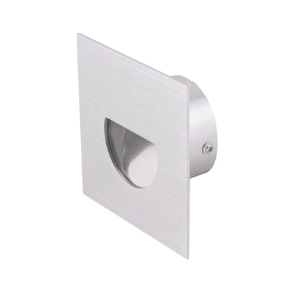 SAL Darham Square LED Step Light 1.5w in Anodised Silver, White - Mases LightingSAL