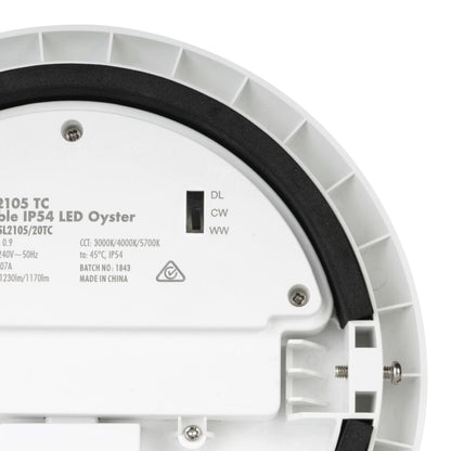 SAL Disc 30W LED Dimmable Oyster White / Tri - Colour - SL2105/40TC - Mases LightingSAL