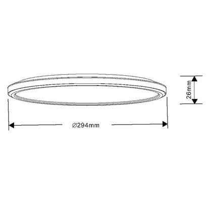 SAL Kingston SL2115/TCD Super Low Profile Dimmable LED Oyster - Mases LightingSAL
