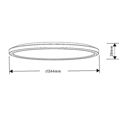 SAL Kingston SL2115/TCD Super Low Profile Dimmable LED Oyster - Mases LightingSAL