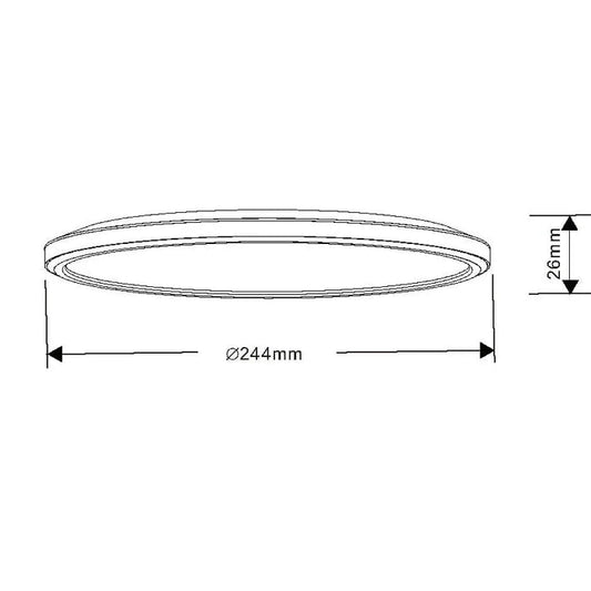 SAL Kingston SL2115/TCD Super Low Profile Dimmable LED Oyster - Mases LightingSAL