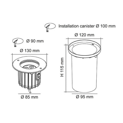 SAL LED LIGHT GROUND S9338 3W - Mases LightingSAL