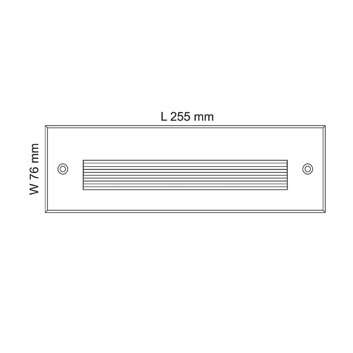 SAL Maxi 7W LED Slot Bricklight Black / Cool White - SE7136CW/BK