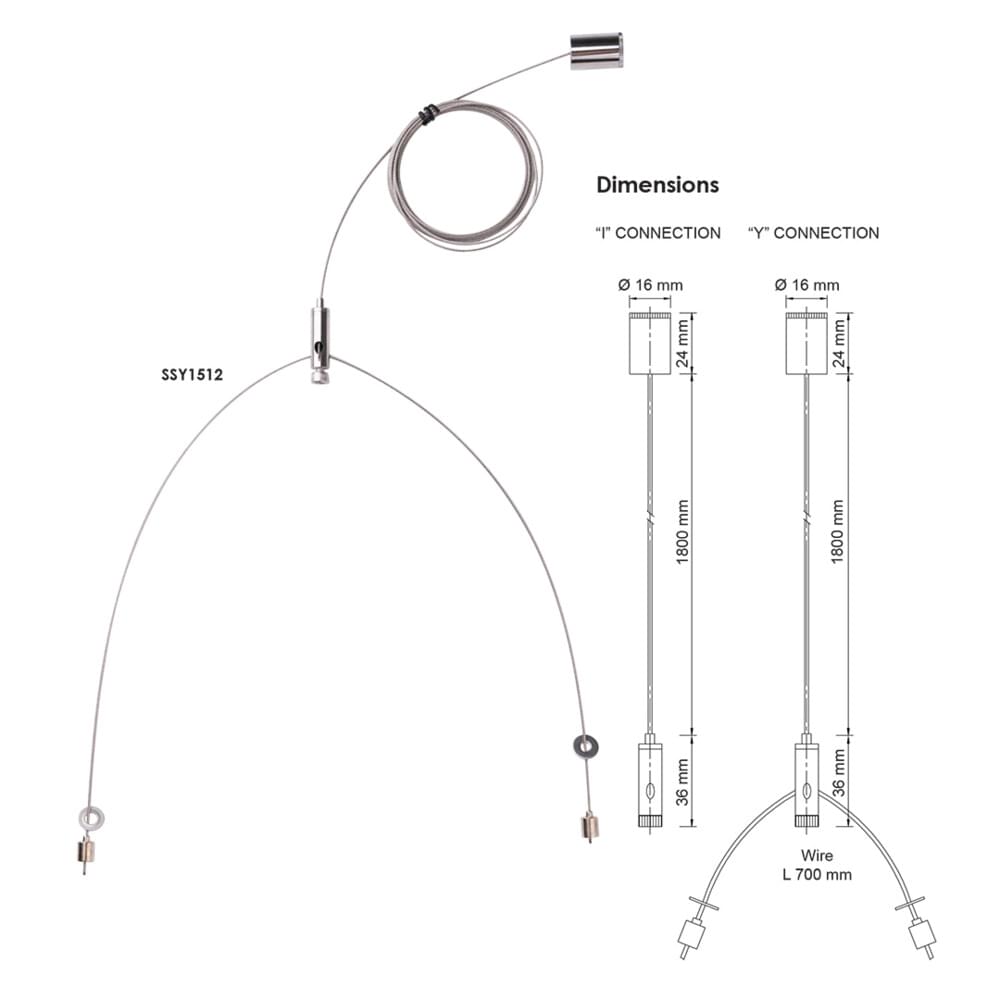 SAL SUSPENSION DROPS Electrical Accessories - S97X4KIT - Mases LightingSAL
