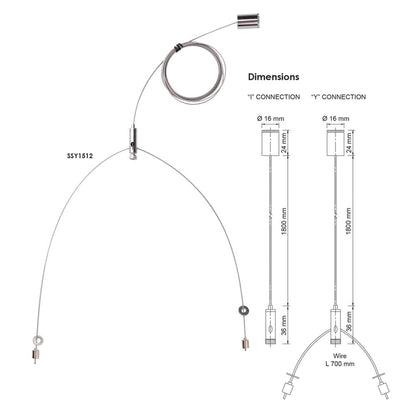 SAL SUSPENSION DROPS Electrical Accessories - S97X4KIT - Mases LightingSAL