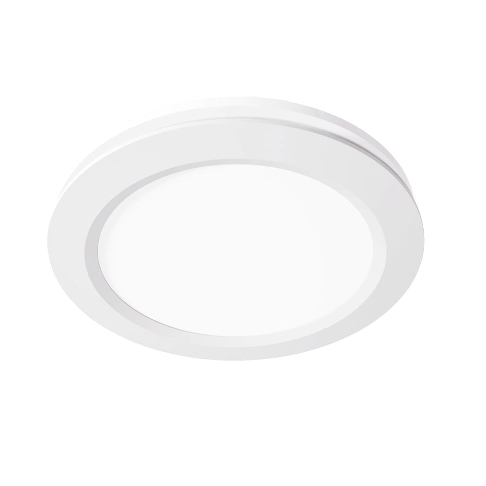 Saturn Large Round Bathroom Exhaust Fan With Flex & Plug Tricolour LED Light - MXFSLR25W - Mases LightingMartec