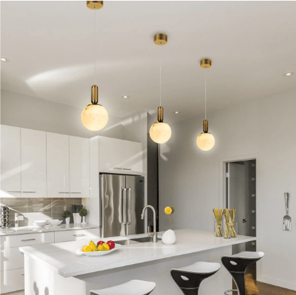 SATURN Spanish Marble Pendant Light in Brass or Black - Mases LightingLighting Creations | Revolutionary Lighting Solutions