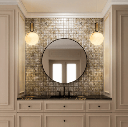 SATURN Spanish Marble Pendant Light in Brass or Black - Mases LightingLighting Creations | Revolutionary Lighting Solutions