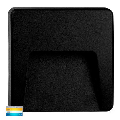 Seefore LED Step Light Tri Colour Square Black/White Havit Lighting - HV3222T - Mases LightingHavit Lighting