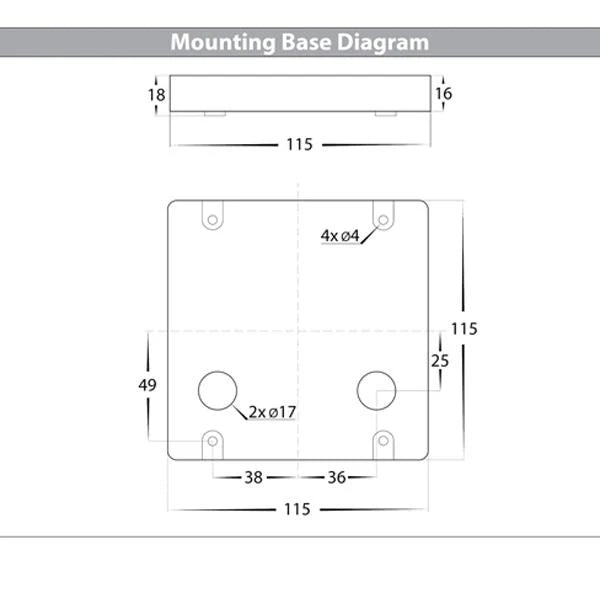 Seefore LED Step Light Tri Colour Square Black/White Havit Lighting - HV3222T - Mases LightingHavit Lighting