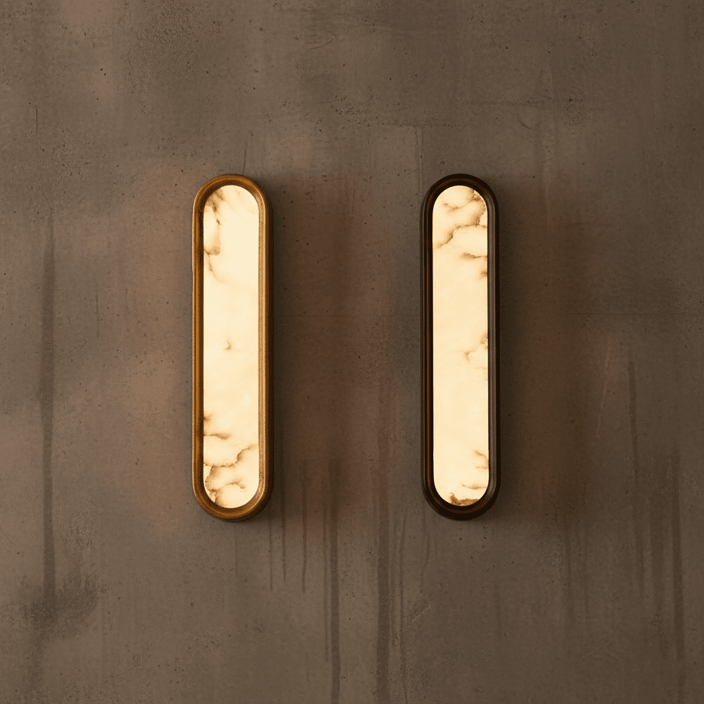 Selento Wall Light Series with Marble Details | Lighting Creations