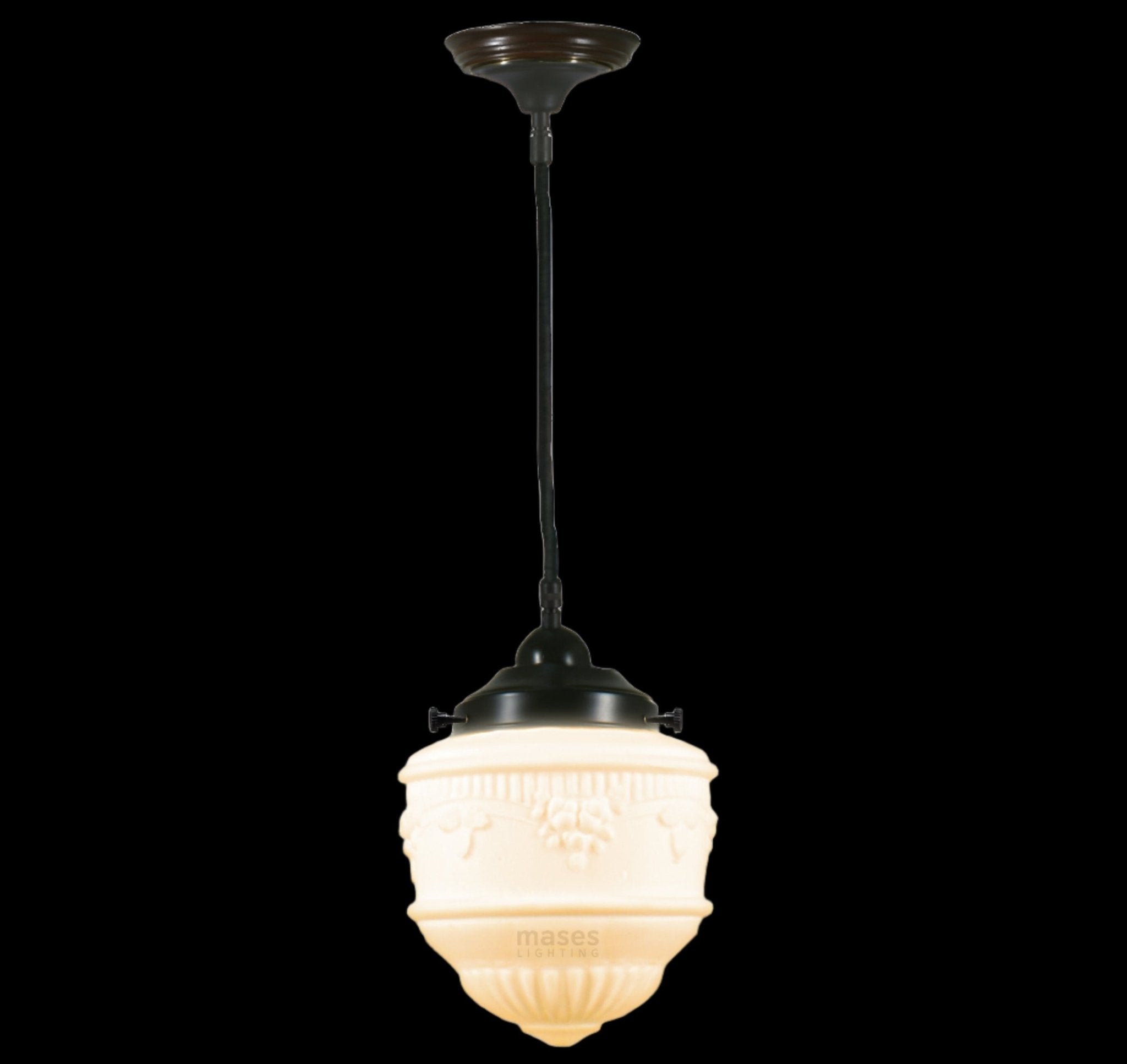 Senator 8" 1 Light CORD Pendant Light - Black/Chrome/Polished Brass - Mases LightingLode Lighting