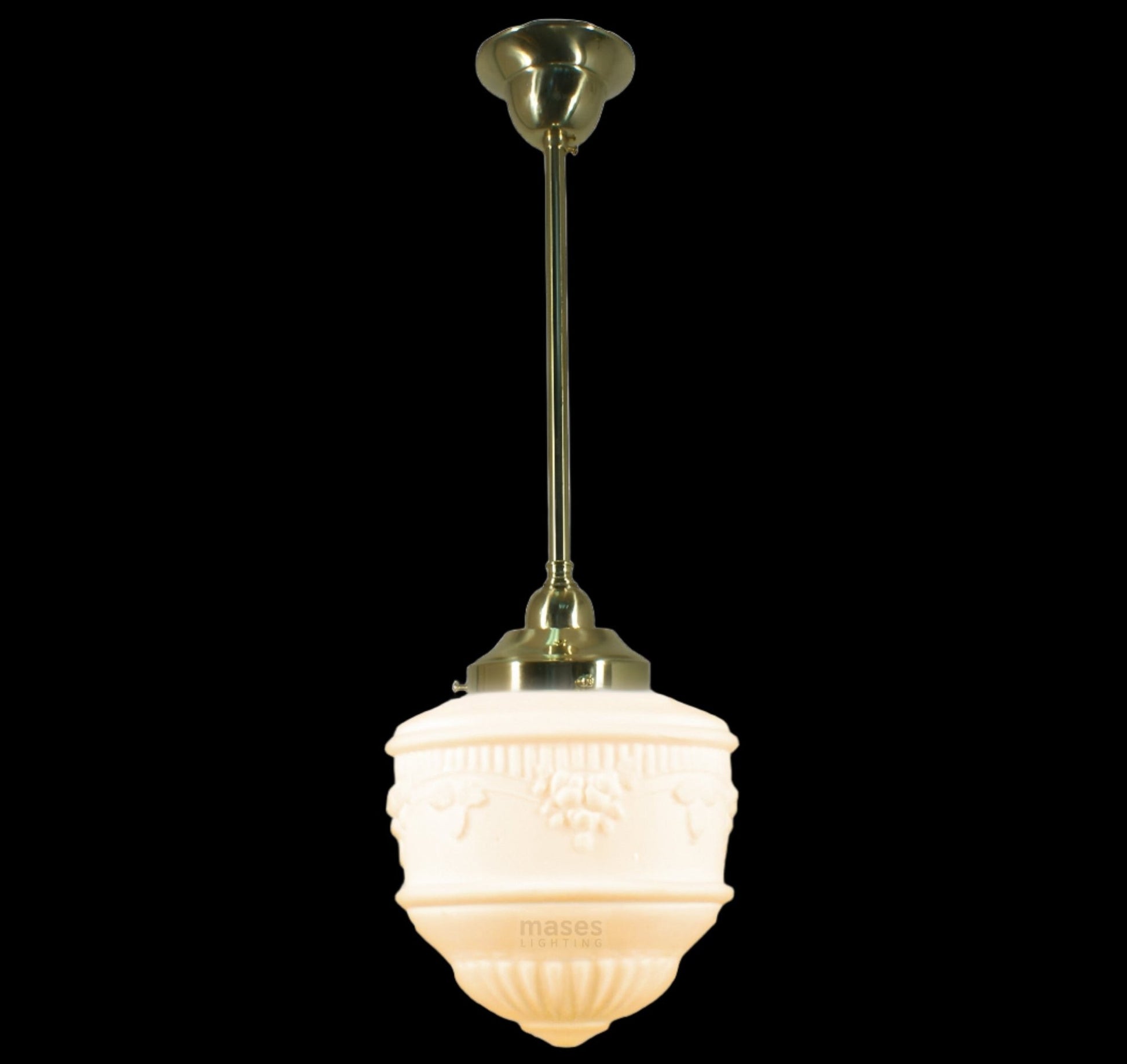 Senator 8" 1 Light ROD Pendant Light - Black/Chrome/Polished Brass - Mases LightingLode Lighting