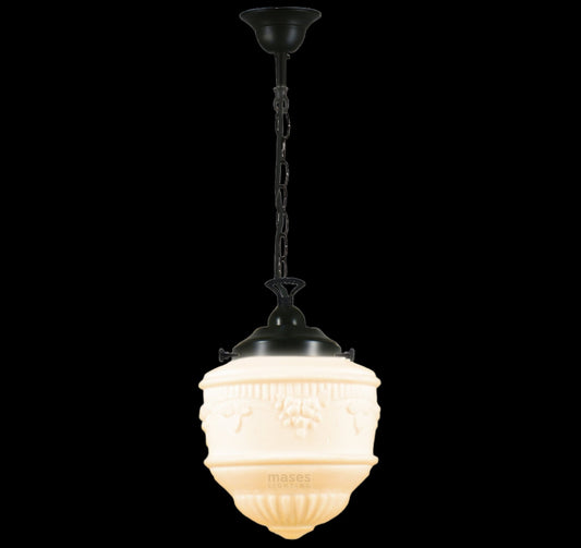 Senator 8" Single CHAIN Pendant Light - Black/Chrome/Polished Brass - Mases LightingLode Lighting