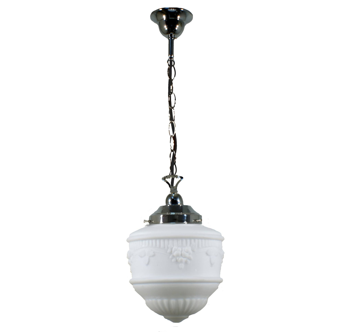 Senator 8" Single CHAIN Pendant Light - Black/Chrome/Polished Brass - Mases LightingLode Lighting
