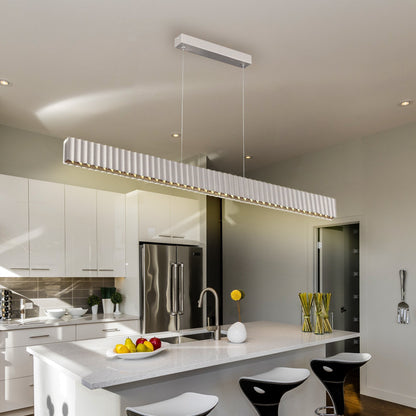 Skyline Brilliance Linear LED Pendant Light 78W 3000K in Black or White or Gold | Lighting Creations