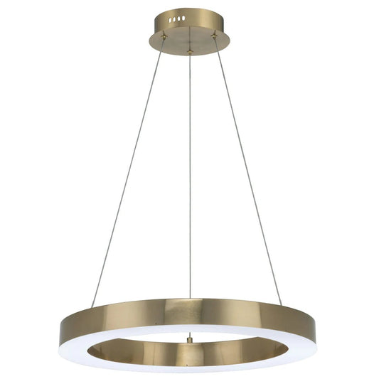 Small Modern Large LED Pendant Light with remote 60W Black, Brass - Mases LightingMercator