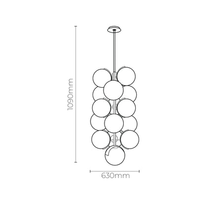 Sophie Pendant Light in Black or Brass | Lighting Creations - Mases LightingLighting Creations
