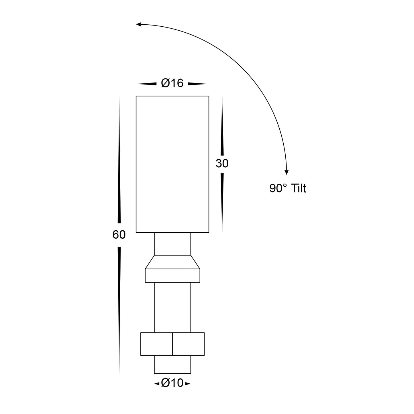 Spar LED Spike/Surface Mounted Spot Light CCT 0.5w Aluminium Black, White Havit Light HV1433T - Mases LightingHavit Lighting